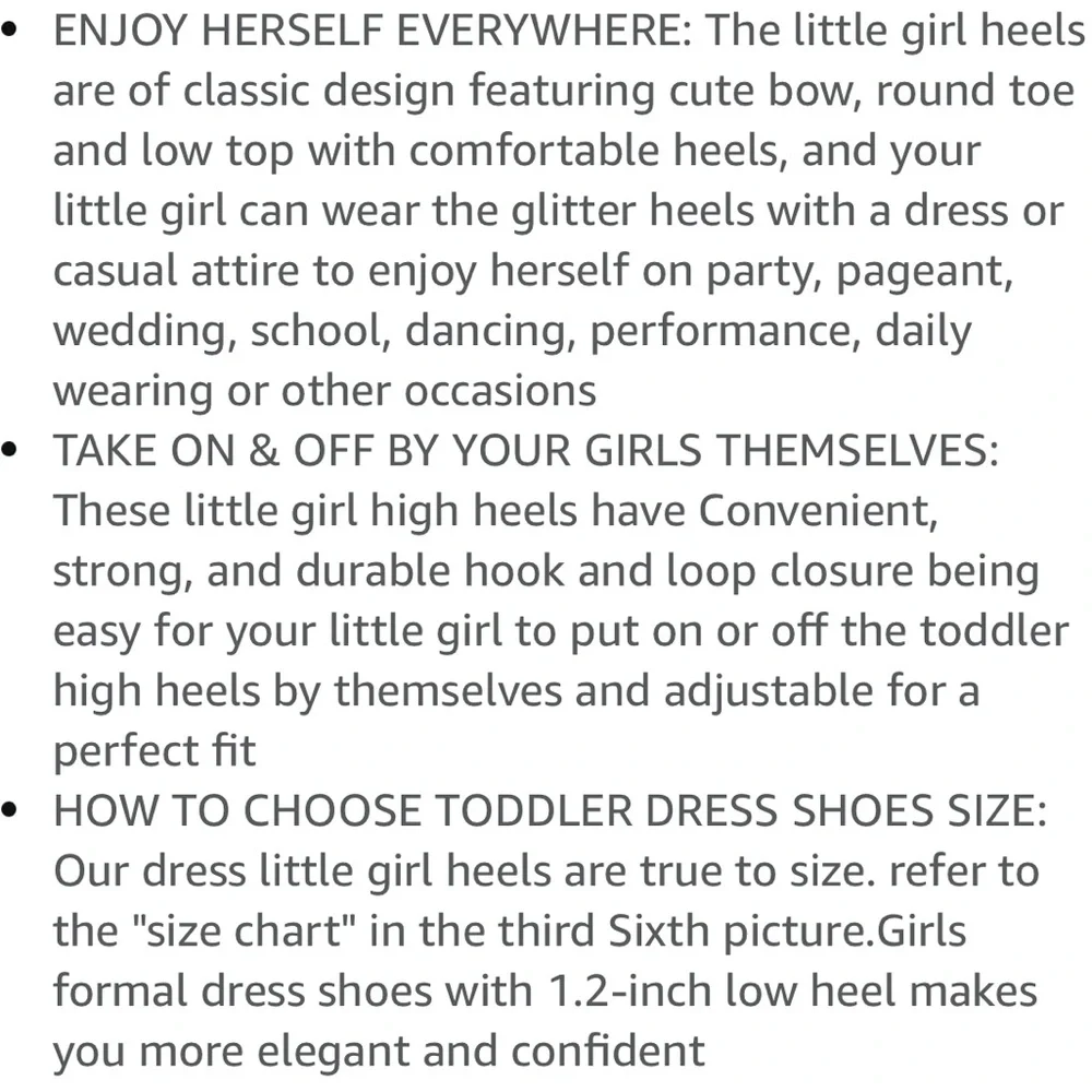 Girls White Dress Heel Shoes With Bow 9